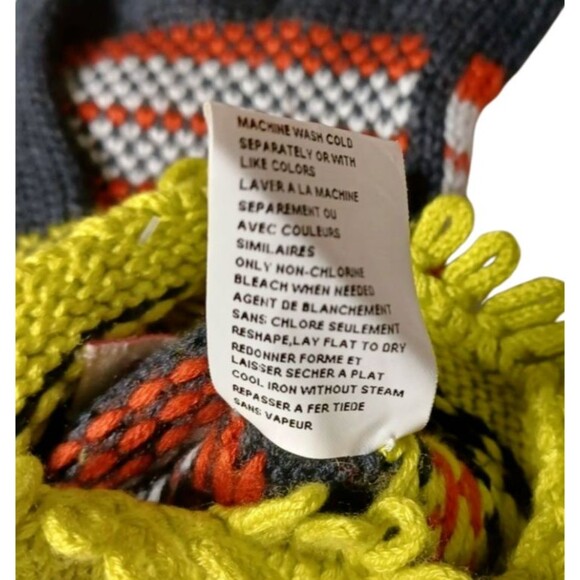 ECHO Matching Knit Scarf and Gloves Set - Yellow Green Black - Scarf = 72" x 8" - Picture 8 of 8